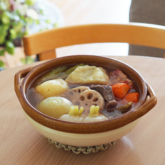 フォースマーケット　カセロラ　8号鍋　白黄　/　4th-market