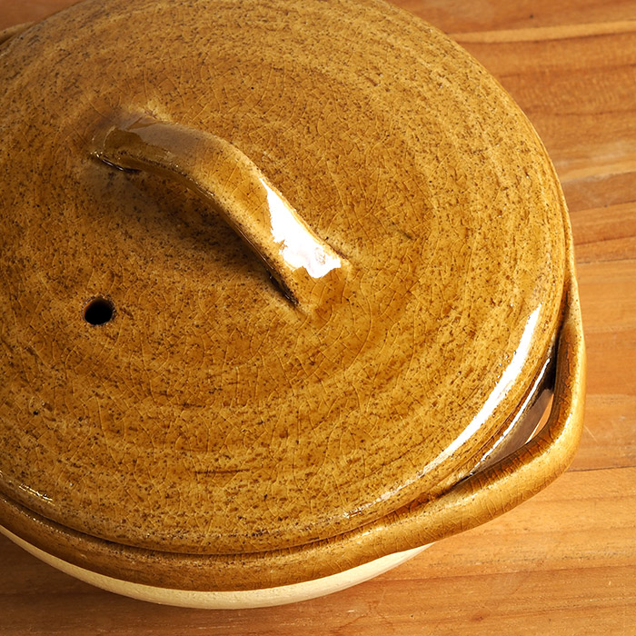 フォースマーケット　カセロラ　6号鍋　白黄　/　4th-market