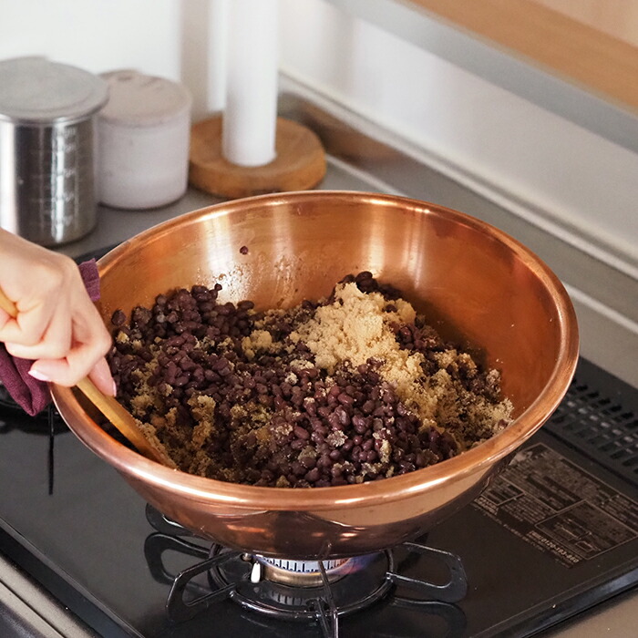 ボウマル　銅のペストリーボウル  取っ手付き　32cm（フランス製）　/　BAUMALU