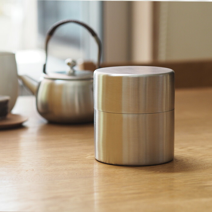 ブランシェ・アソシエ　オリエンタルモダン　茶筒　ワイド　350cc　H9.5cm　/　BLANCHE　ASSOCIES　OM