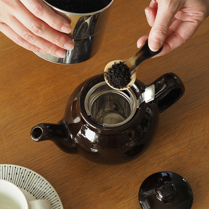 サンク　プライス&ケンジントン　ティーポット　2カップ　ストレーナー有　ブラウン　/　CINQ