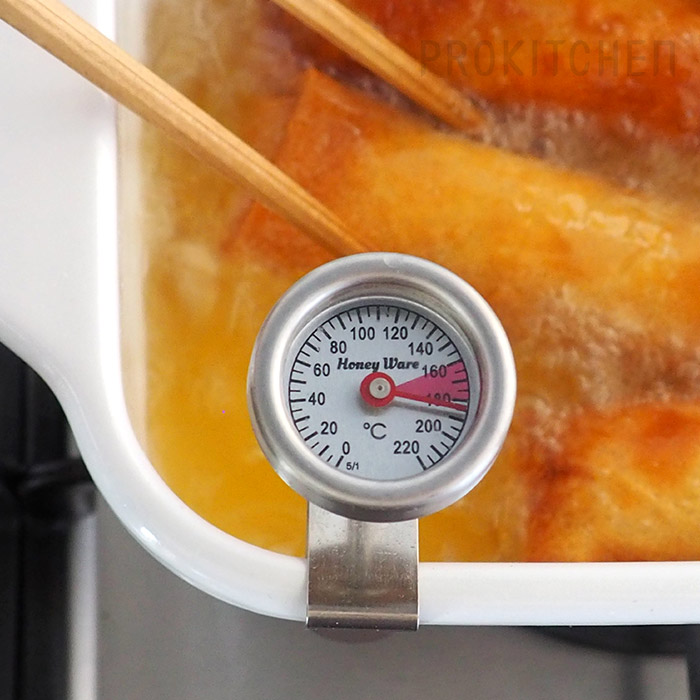 富士ホーロー　角型天ぷら鍋セット　温度計付き　IH対応