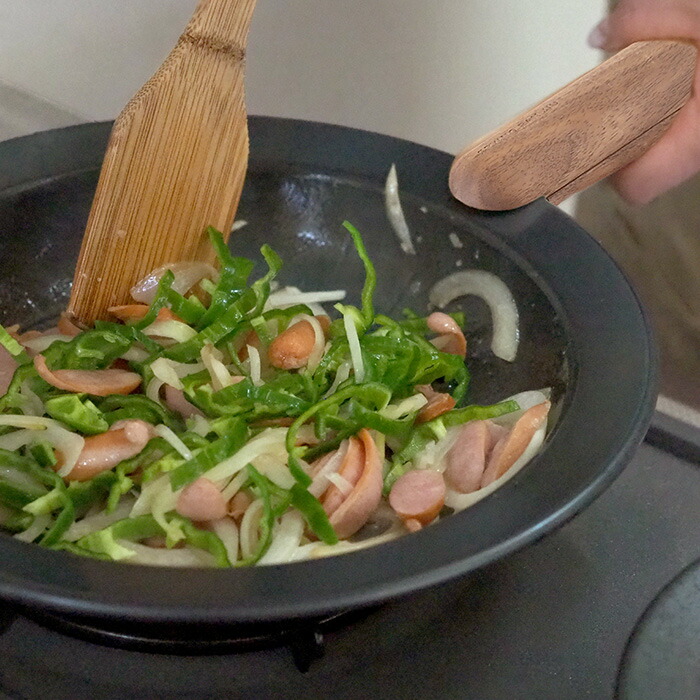 ■フライパンジュウ　フライパン&ハンドルセット　Lサイズ　ウォルナット　/　FRYING PAN JIU