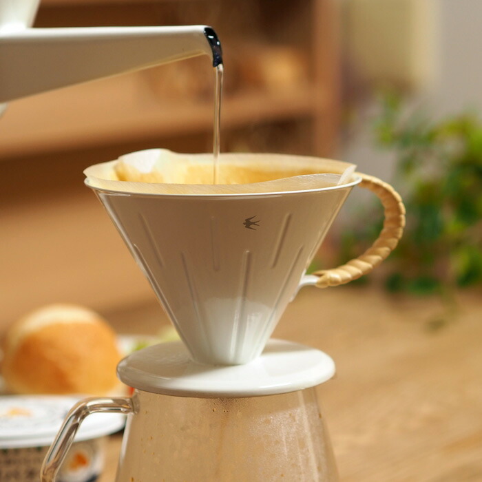 ツバメ　ラタン　ドリッパー（3～4杯用）　Dripper 4.0　ホワイト　/　GLOCAL STANDARD PRODUCTS
