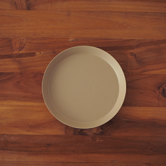 イデアコ　ウスモノ　プレート18cm　ソイルベージュ　/　ideaco　※