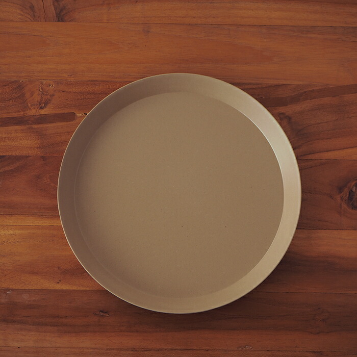 イデアコ　ウスモノ　プレート24cm　ソイルベージュ　/　ideaco　※
