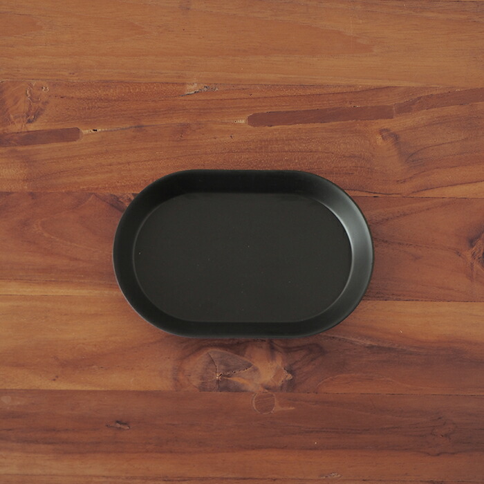 イデアコ　ウスモノ　オーバルプレート18cm　ブラック　/　ideaco　※