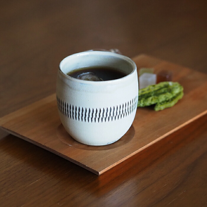 小鹿田焼　小袋窯　湯呑み　グラス型