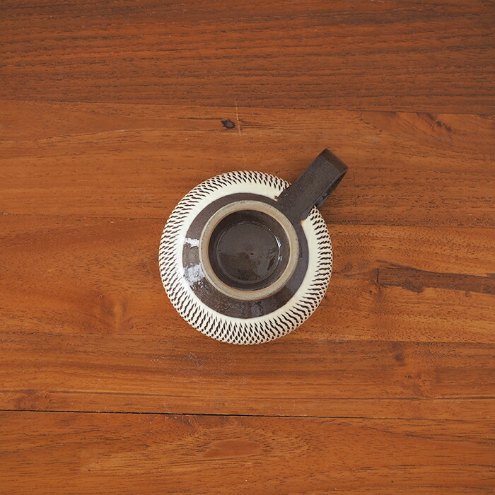 ★小鹿田焼　小袋窯　マグカップ　飛びかんな