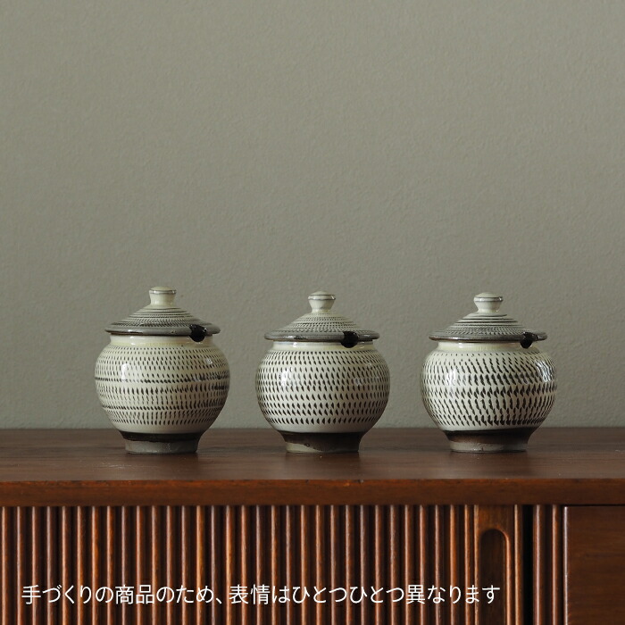 小袋窯　1合薬味壺　飛びかんなA