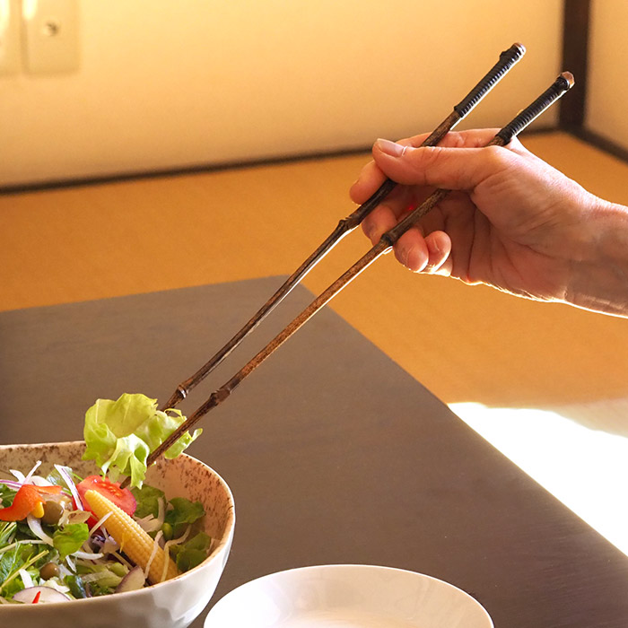 公長齋小菅　黒竹取り箸　33