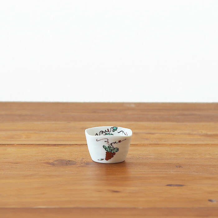 九谷青窯 横井佳乃 色絵スグリ 角小鉢