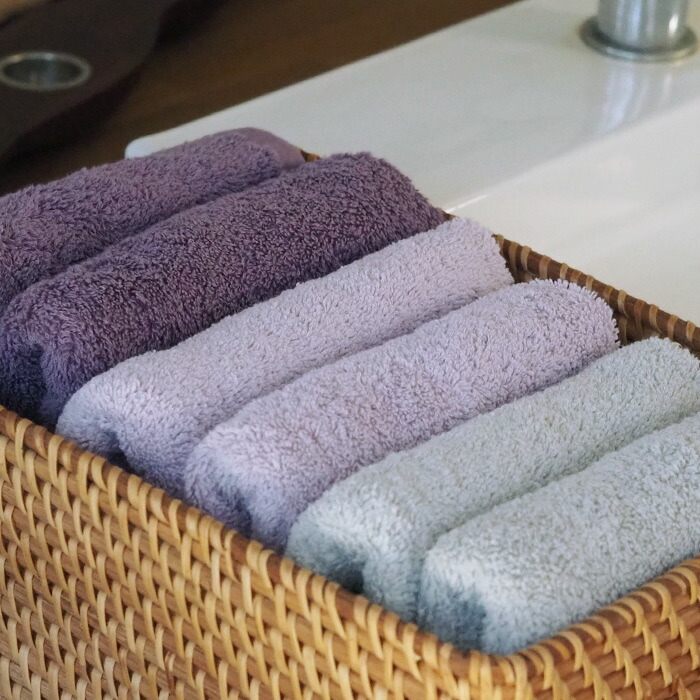 ココチエナ　カラユイ　フェイスタオル　ブルー　34×80cm　/　cocochiena