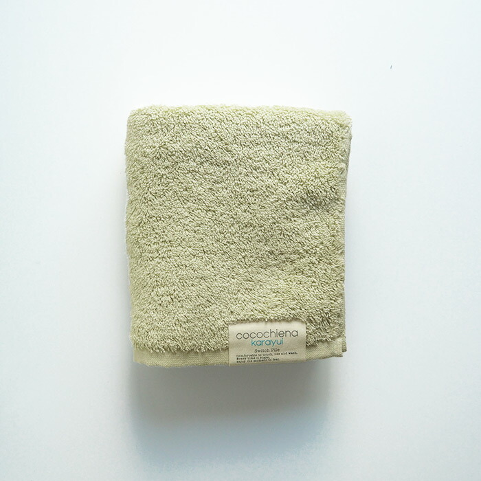 ココチエナ　カラユイ　フェイスタオル　イエローグリーン　34×80cm　/　cocochiena