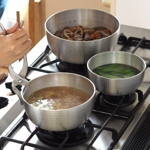 中尾アルミ製作所　ヤットコ鍋　15cm