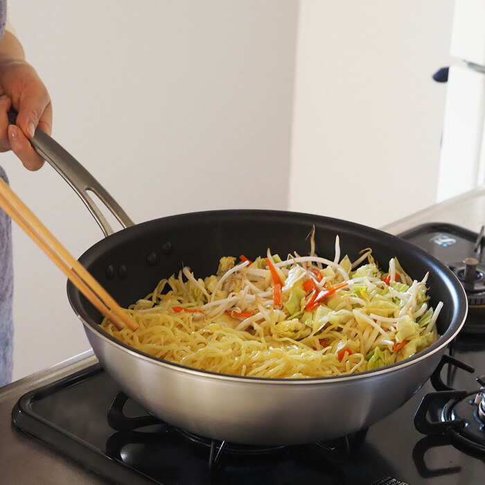 中尾アルミ製作所　シルクフライパン　深型（新ステンキャスト）　30cm