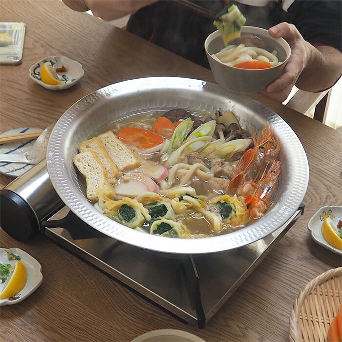 中尾アルミ製作所　N-26　打出うどんすき鍋　33cm