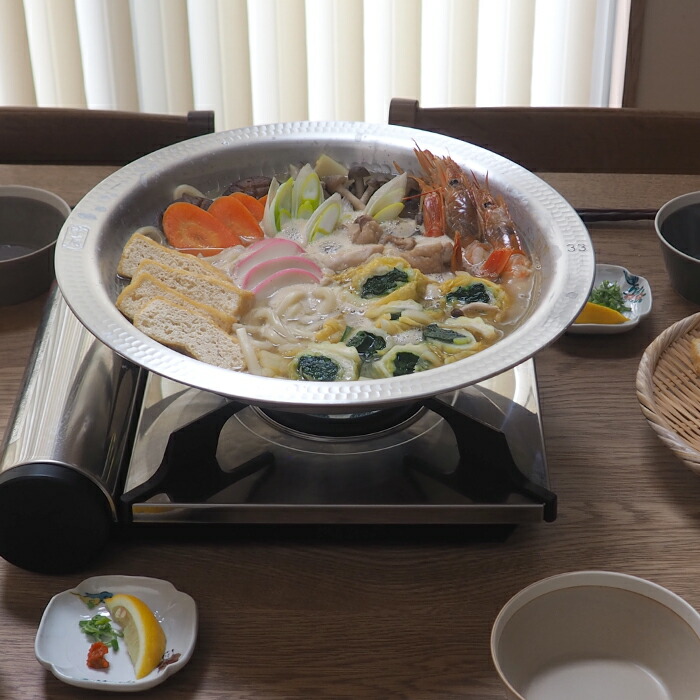 中尾アルミ製作所　N-26　打出うどんすき鍋　33cm