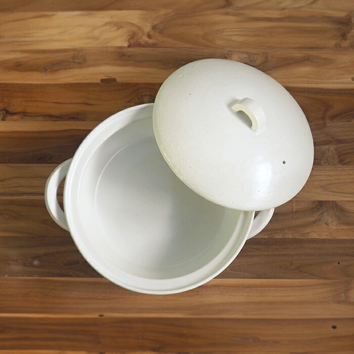 スタジオエム　ドゥーブ　10号鍋　白　/　STUDIO　M'　DAUBE