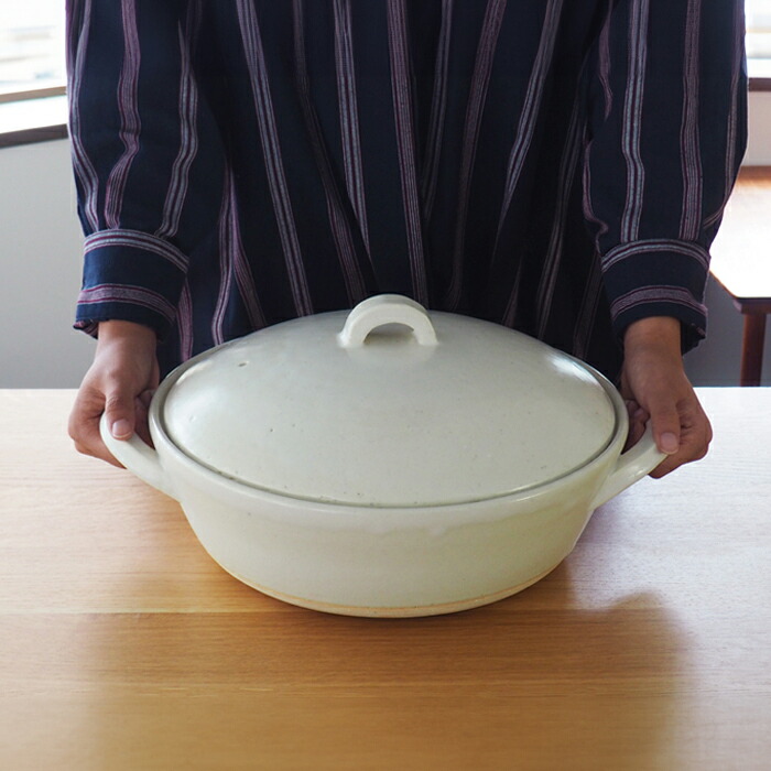 スタジオエム　ドゥーブ　10号鍋　白　/　STUDIO　M'　DAUBE