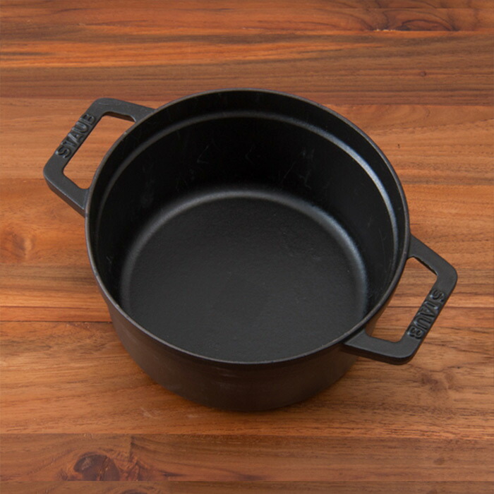 ストウブ　ピコココット　ラウンド　20cm　ブラック　/　staub