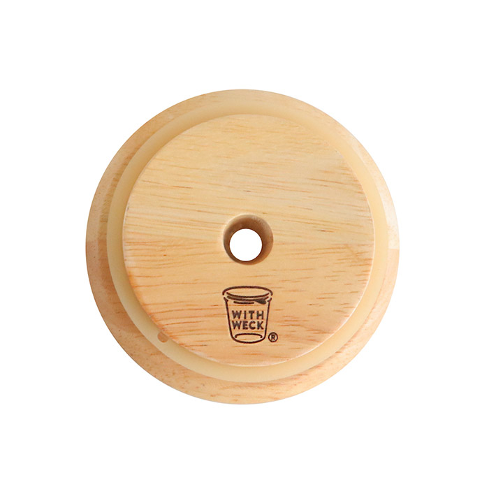 ウェック　木のふた　M　穴開き　/　WECK