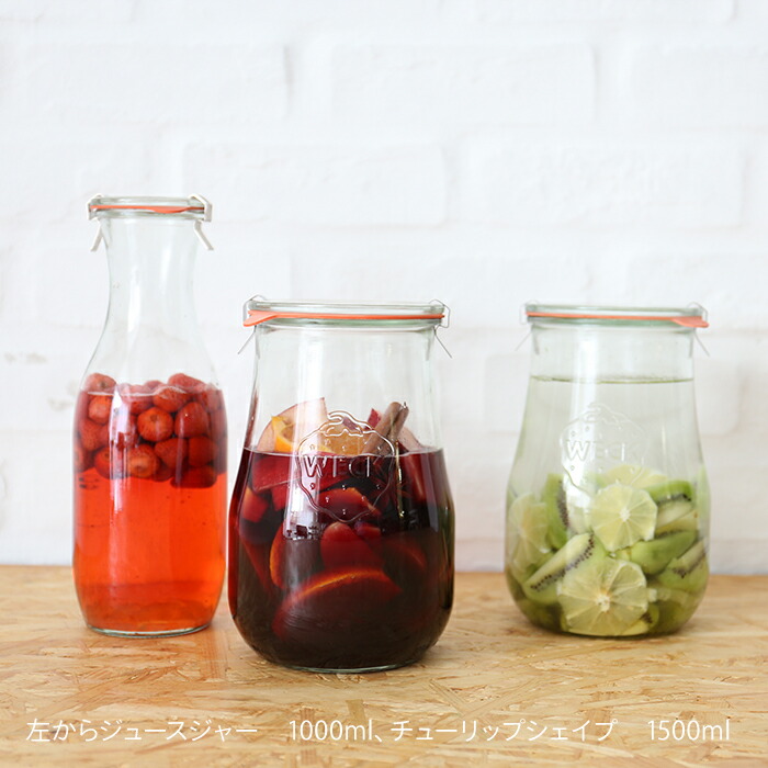 ウェック　ジュースジャー　1000ml　口径Sサイズ　/　WECK
