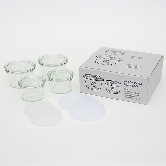 ウェック　ギフトボックス　（モールドシェイプ　170ml　2個　/　モールドシェイプ　300ml　2個セット）　/　WECK