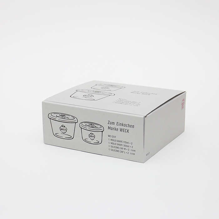 ウェック　ギフトボックス　（モールドシェイプ　170ml　2個　/　モールドシェイプ　300ml　2個セット）　/　WECK
