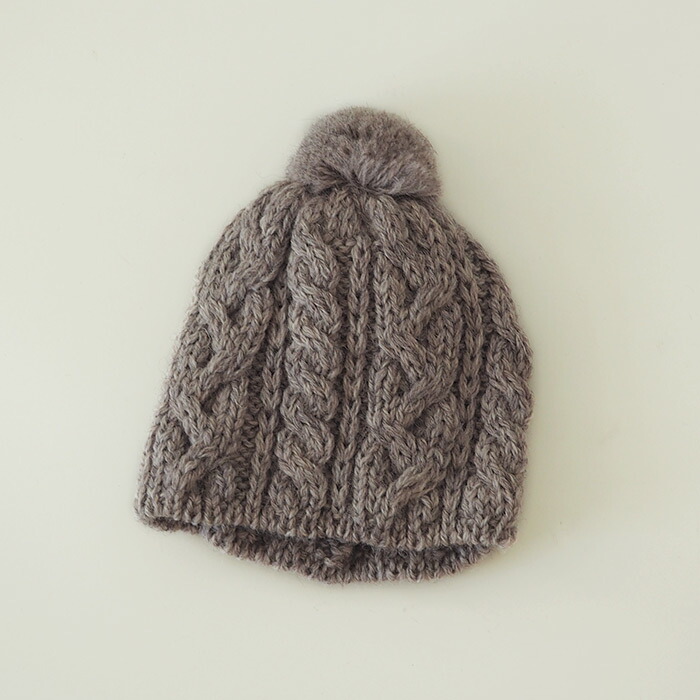 サンク　ハイランド2000　ケーブル編みティーコージー　2カップ用　ナチュラル　/　CINQ　※