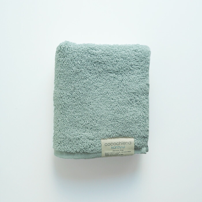 ココチエナ　カラユイ　フェイスタオル　ブルーグリーン　34×80cm　/　cocochiena