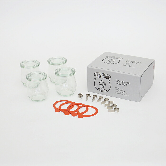 ウェック　ギフトボックス　（チューリップシェイプ　200ml　4個セット）　/　WECK